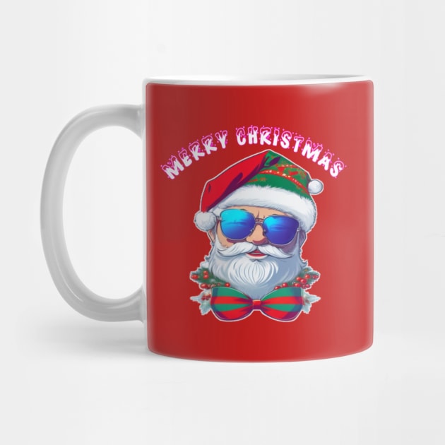 cute Santa Claus in sunglasses by sukhendu.12